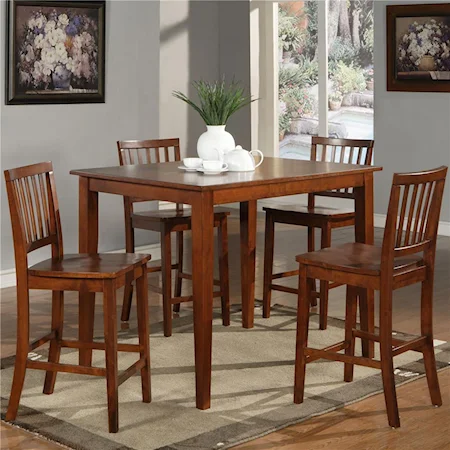 Counter Height Dining Table With 4 Stools